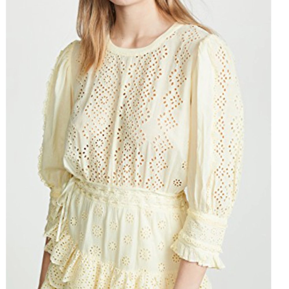 LOVESHACKFANCY   Lorelei Dress In Pisco, Size Medium
